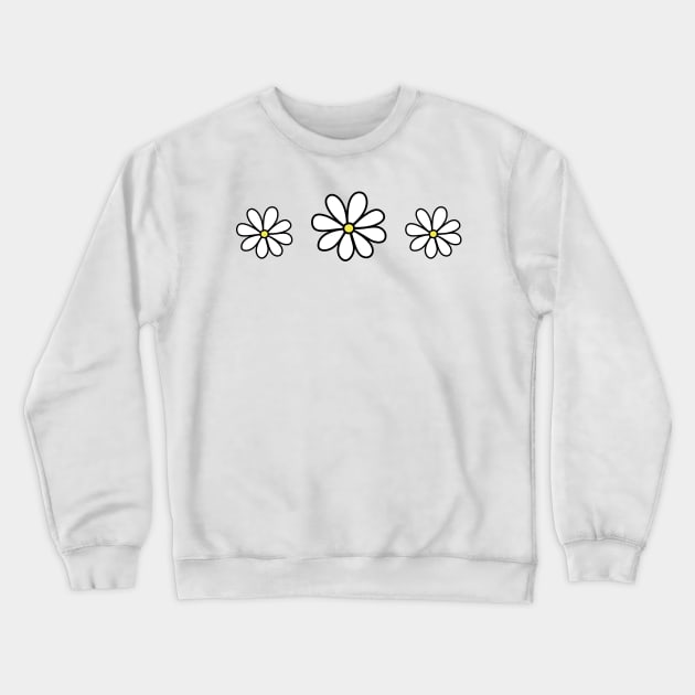 Cute Daisy Flower Crewneck Sweatshirt by themadesigns